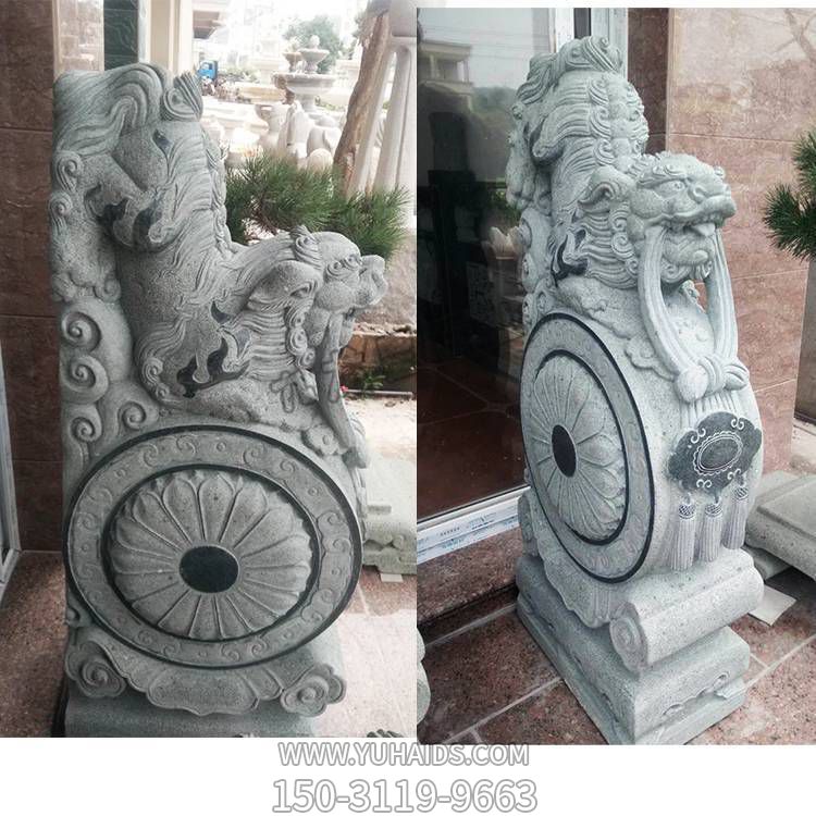 门口大型仿古做旧大理石石雕抱鼓石博鱼网页版