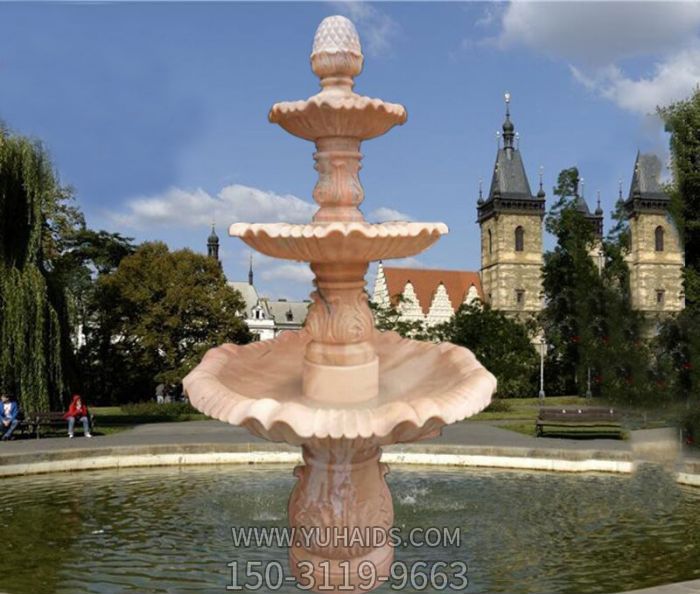 晚霞红三层喷泉广场石雕博鱼网页版