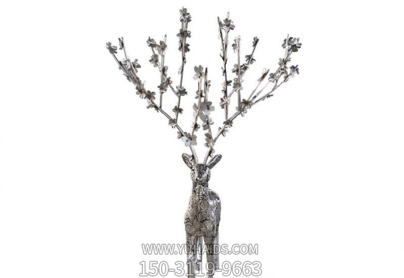 梅花鹿博鱼网页版-商厦大型动物景观不锈钢梅花鹿博鱼网页版