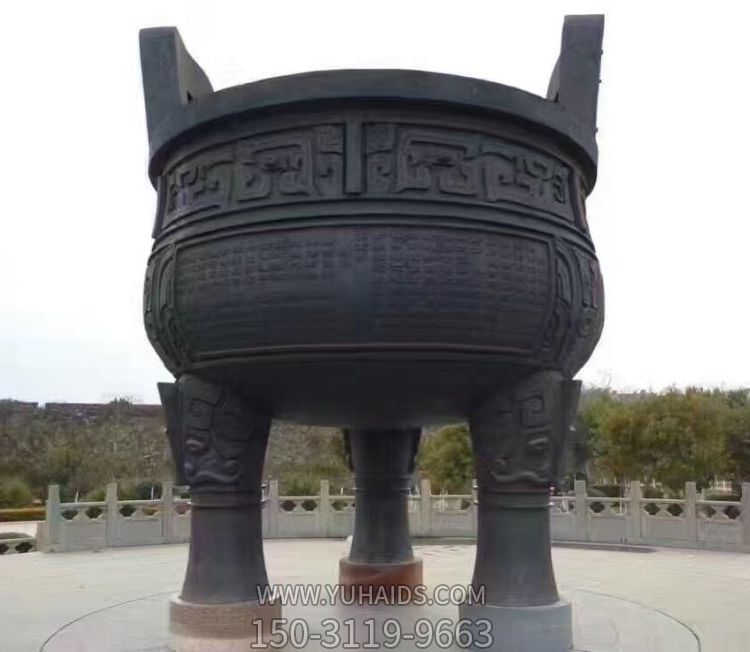 户外大型仿古青铜器三足圆鼎司母戊鼎摆件博鱼网页版