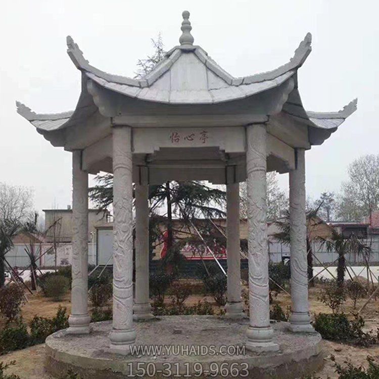 大理石石雕户外园林景观凉亭博鱼网页版