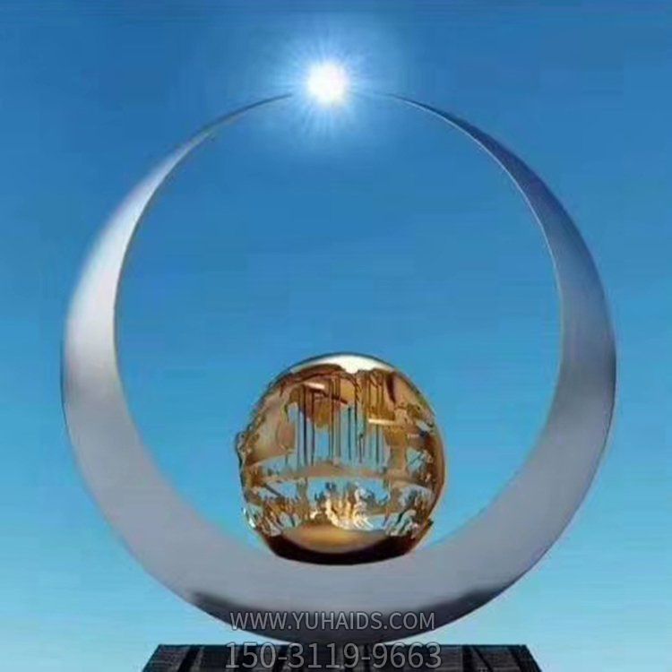 校园广场不锈钢创意镂空球博鱼网页版