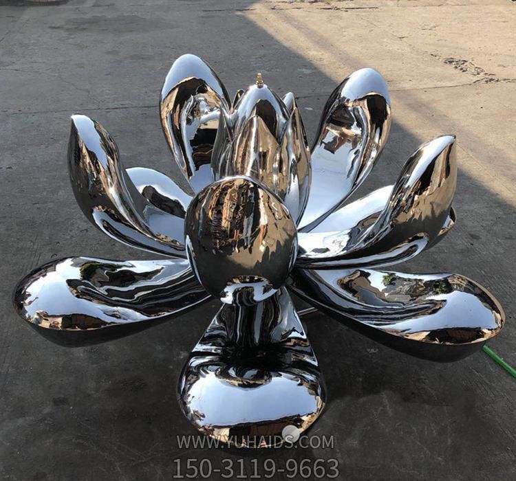 公园户外创意不锈钢镜面莲花博鱼网页版