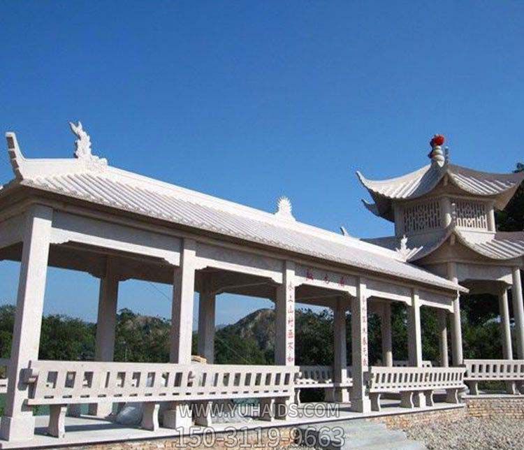 景区海边摆放仿古长廊休闲座椅凉亭博鱼网页版
