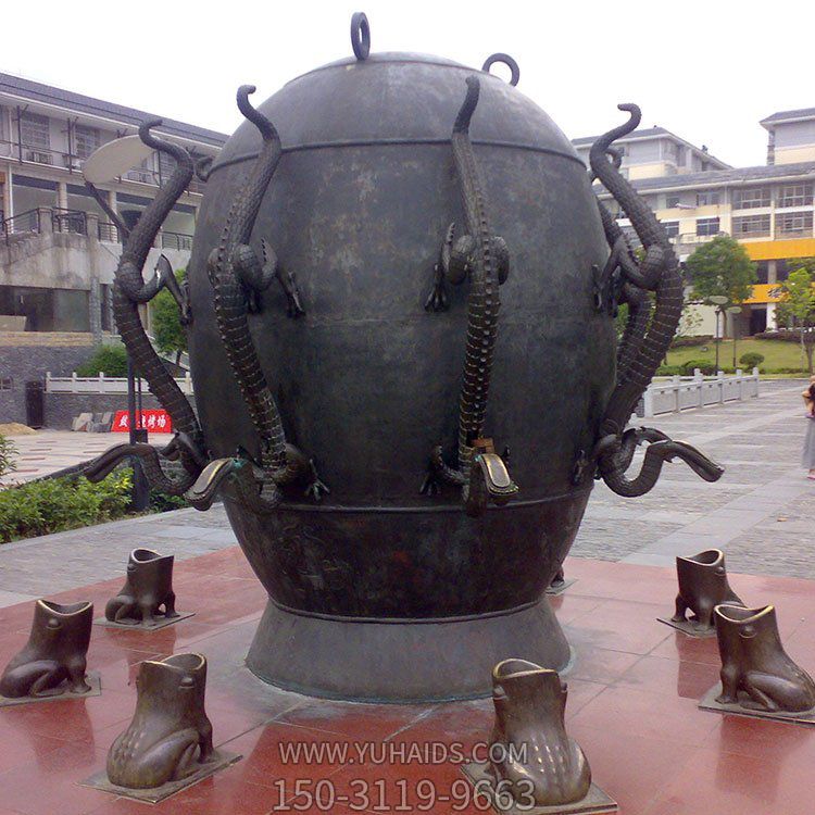 校园大型铜雕地动仪博鱼网页版摆件