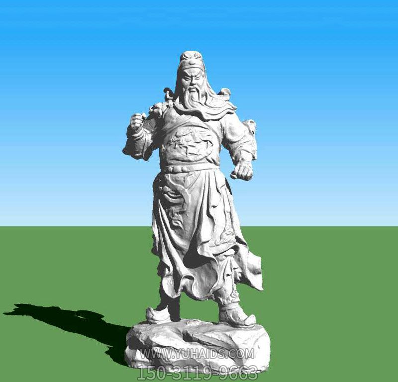 寺庙户外景区大理石石雕关公博鱼网页版