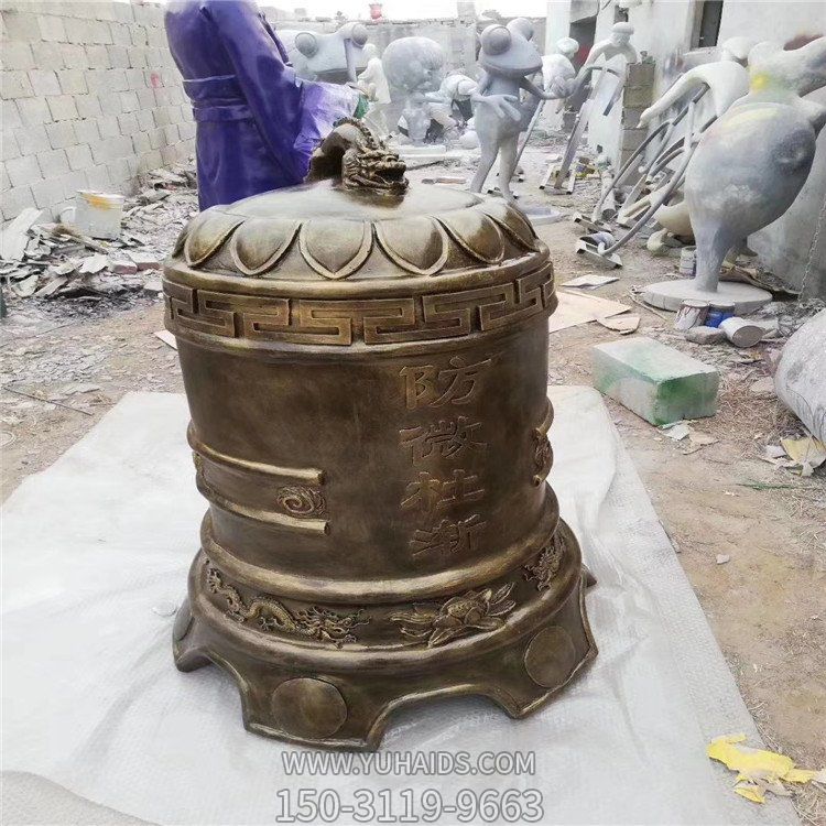 寺庙玻璃钢仿铜祈福纯铜挂钟博鱼网页版