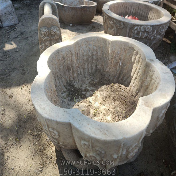 青石石雕景观花盆博鱼网页版