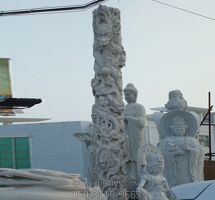 户外园林大理石石雕盘龙龙柱博鱼网页版