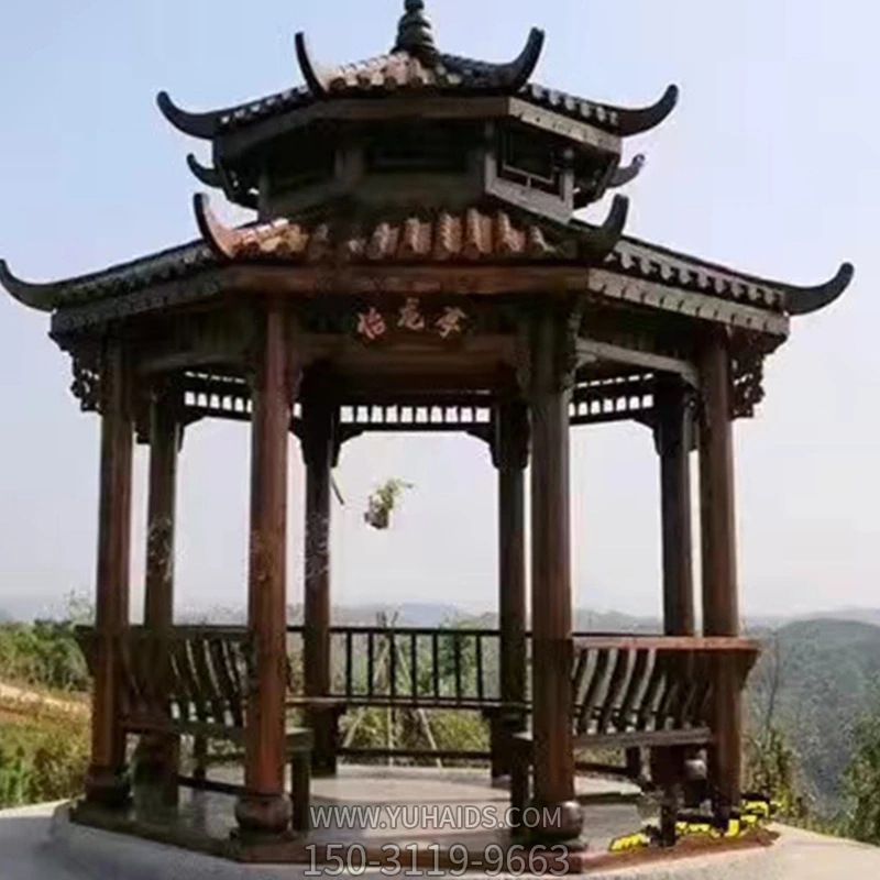 户外公园景区创意不锈钢仿铜乘凉休息凉亭博鱼网页版