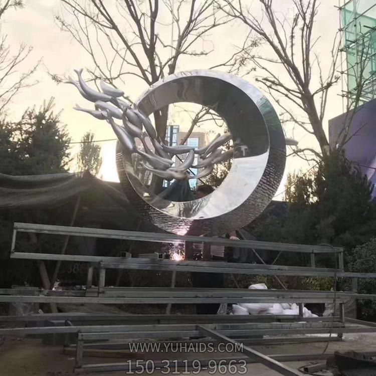 户外晕了不锈钢几何圆环博鱼网页版