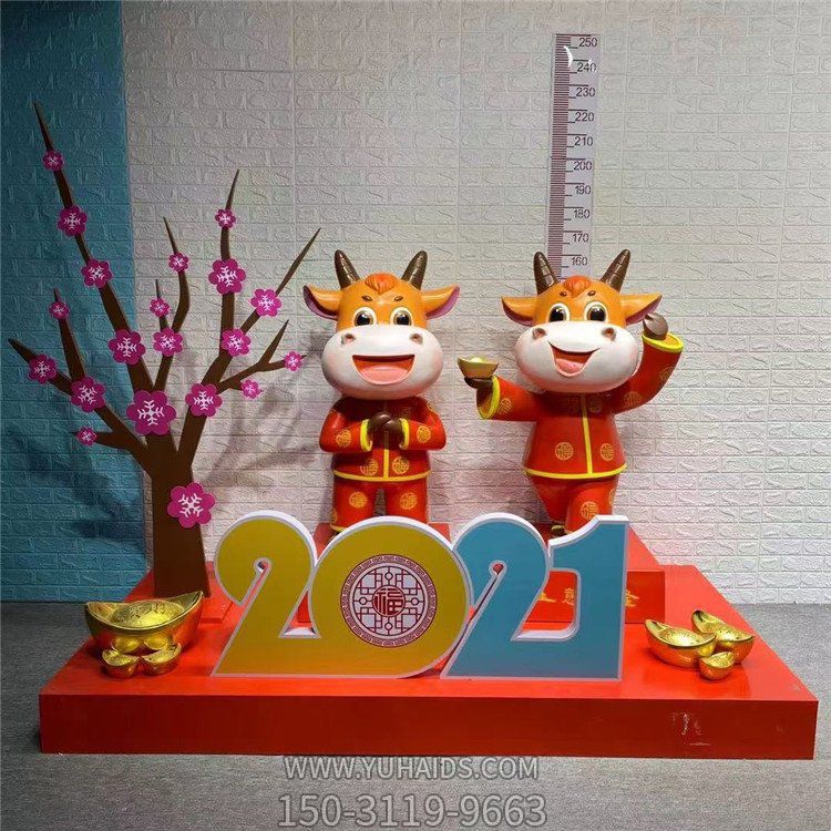 恭贺新春创意玻璃钢生肖牛摆件博鱼网页版