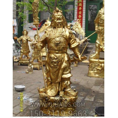 宗教寺庙大型贴金武财神博鱼网页版