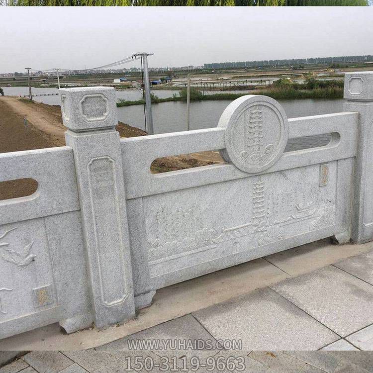 石雕栏板河道装饰大理石雕刻防护栏博鱼网页版