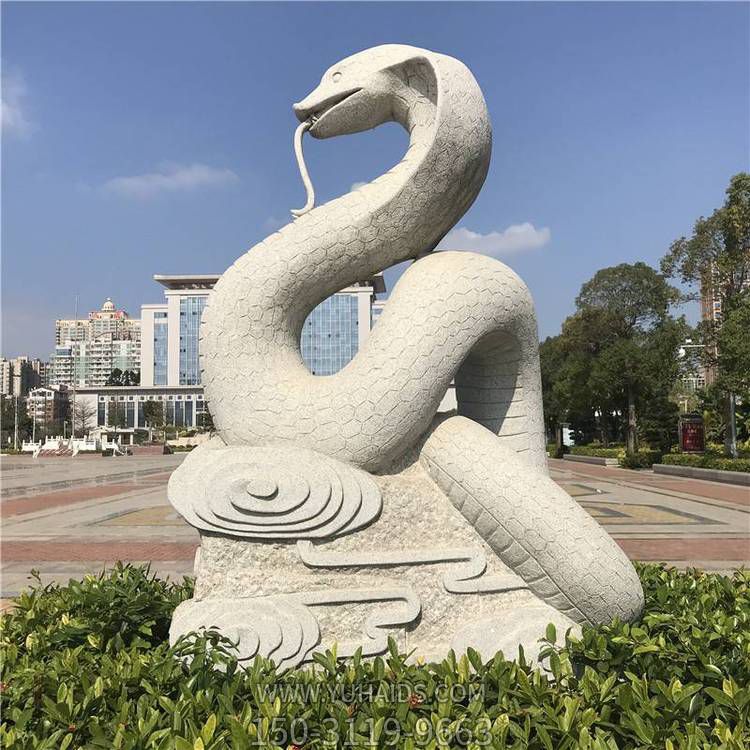 广场摆放大理石雕刻生肖蛇博鱼网页版