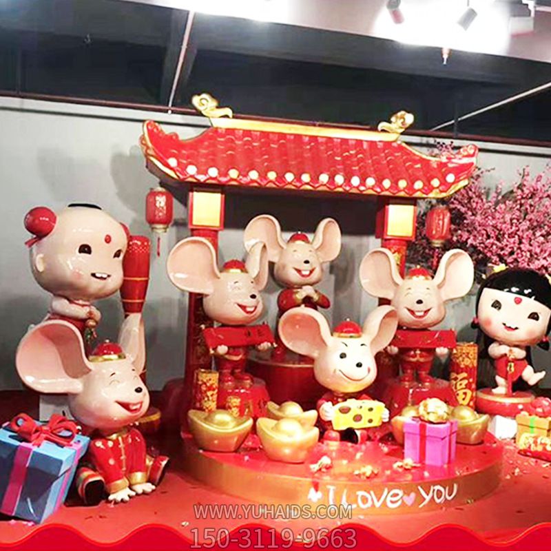 树脂彩绘拜年老鼠博鱼网页版