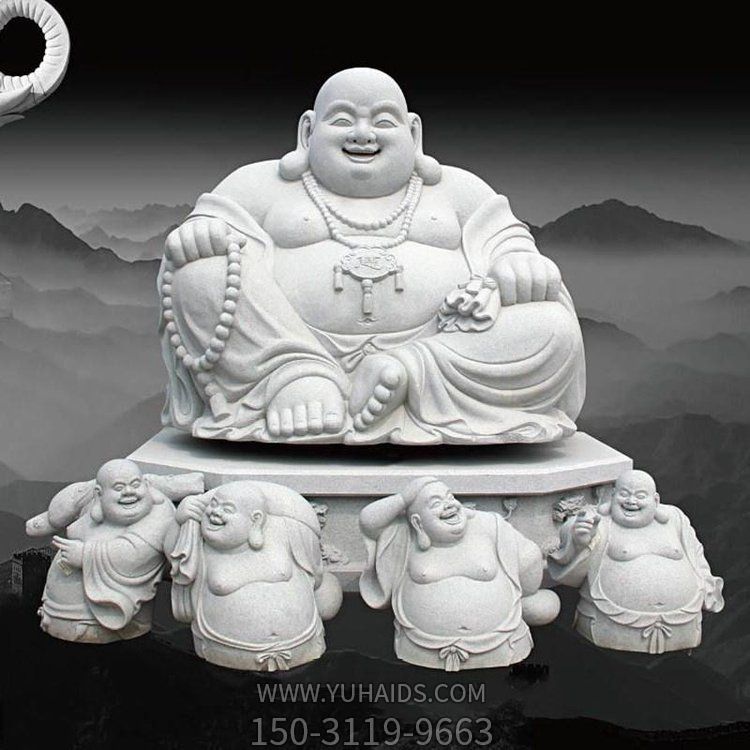 寺庙摆放大理石雕刻弥勒佛雕像博鱼网页版