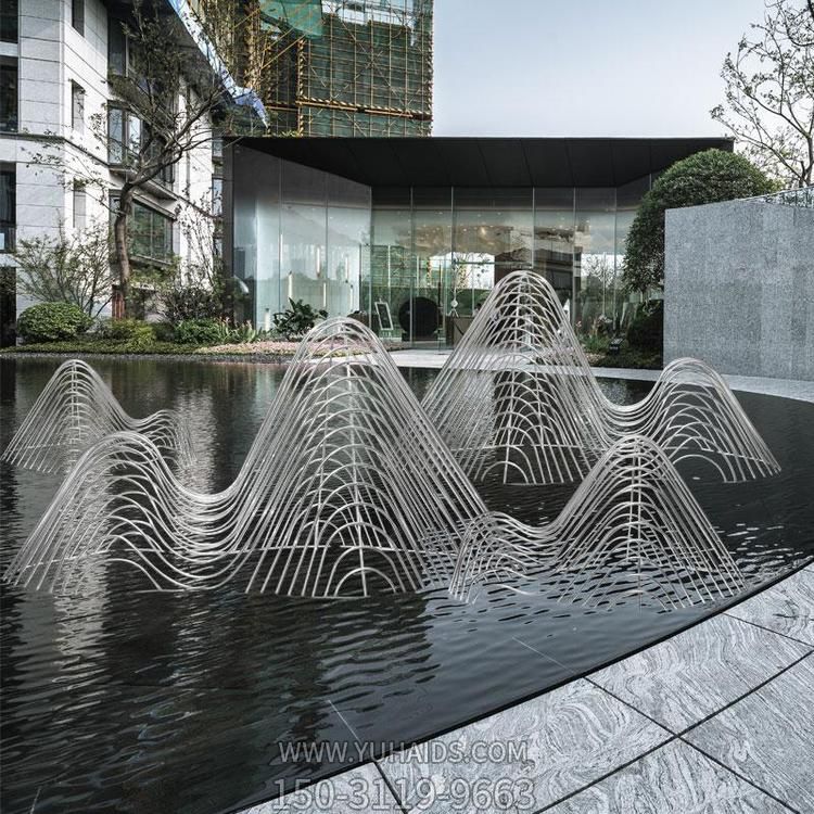 户外喷泉水景创意不锈钢金属假山博鱼网页版