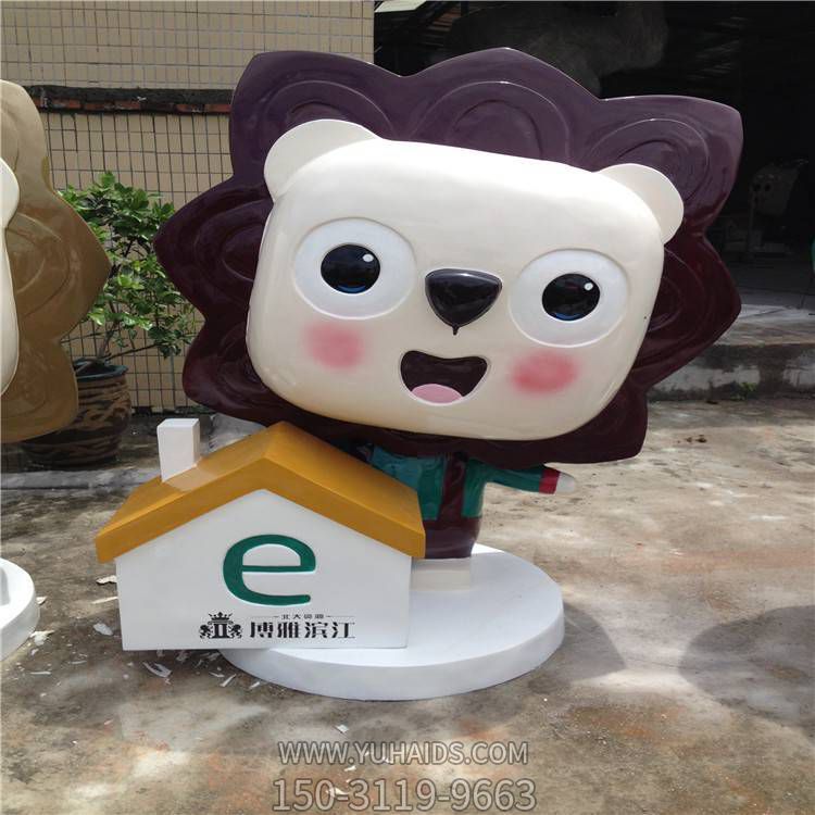饭店商场店铺玻璃钢卡通动物小狮子博鱼网页版