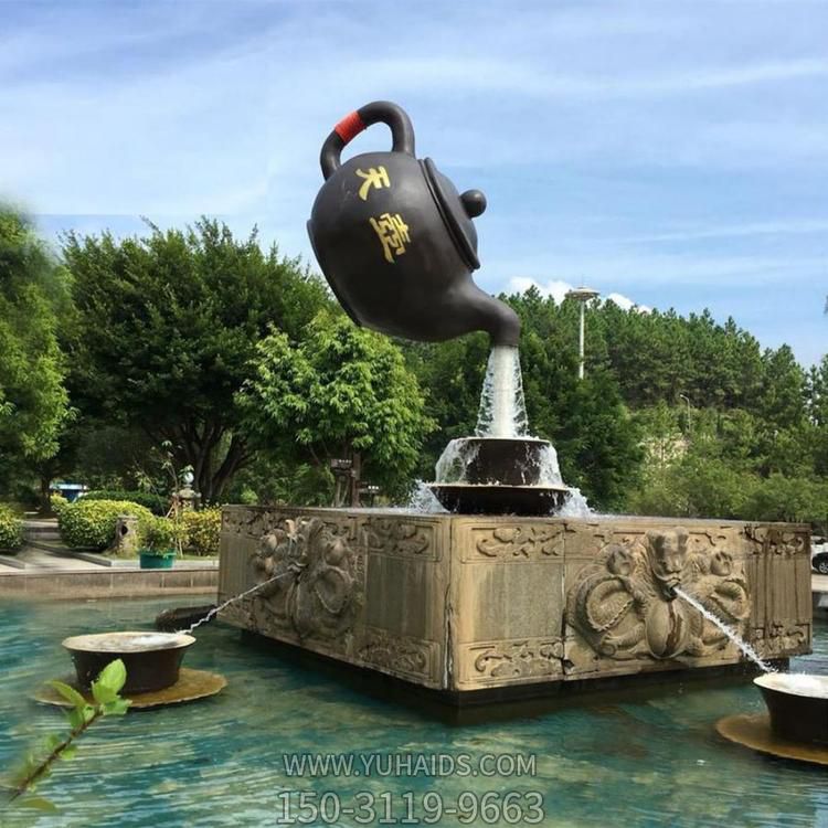 公园大型玻璃钢悬空流水水景喷泉博鱼网页版