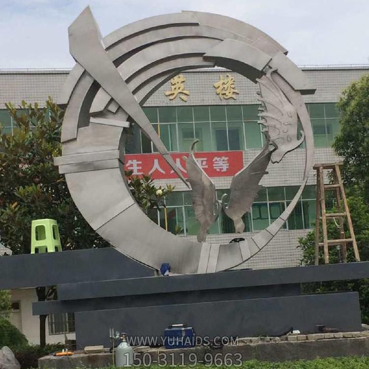 校园不锈钢创意标志景观博鱼网页版