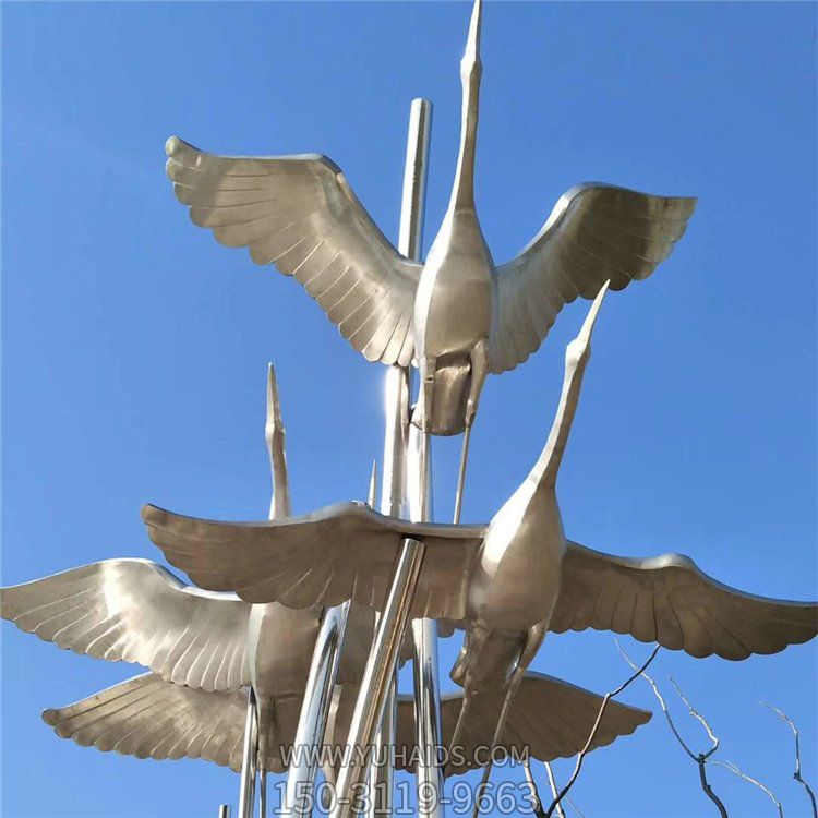 不锈钢户外广场大型抽象大雁博鱼网页版