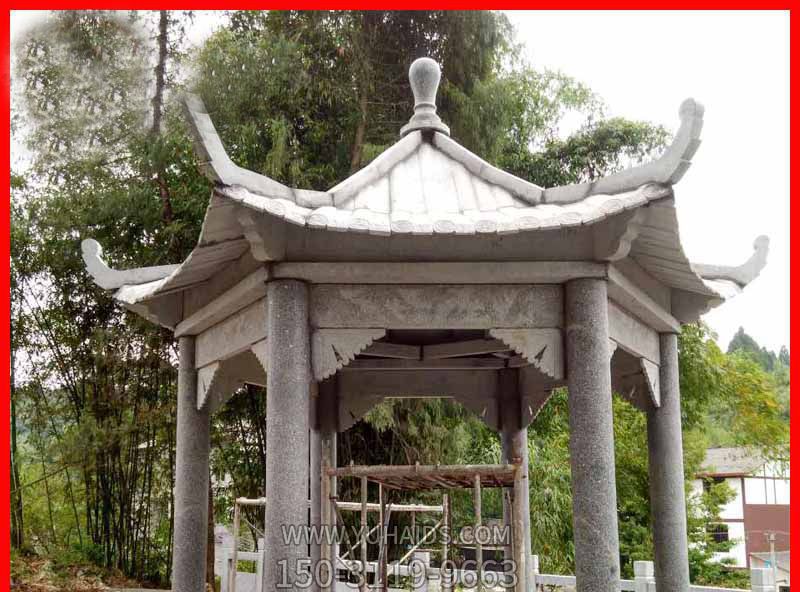 景区园林摆放大理石灰仿古建休闲凉亭博鱼网页版