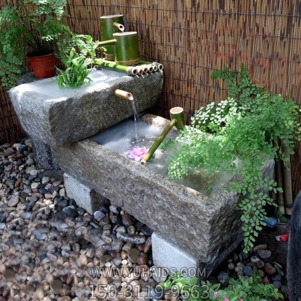 别墅阳台装饰天然石材流水景观水池摆件博鱼网页版