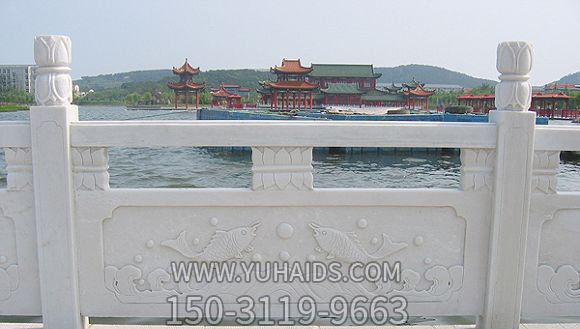 景点湖边汉白玉雕刻栏杆装饰石雕博鱼网页版