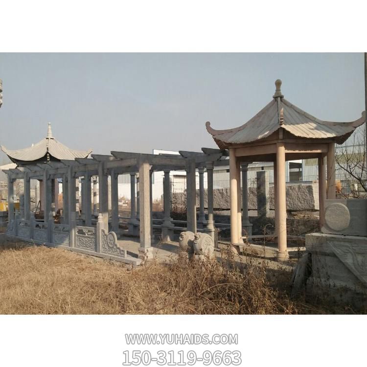 公园景观大理石雕刻长廊中式凉亭博鱼网页版