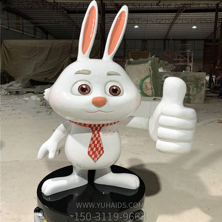 商场园林玻璃钢卡通兔子景观博鱼网页版