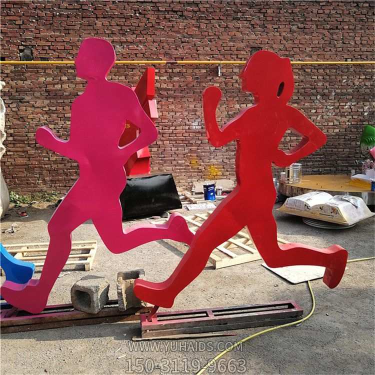 跑步男女铁艺剪影人像博鱼网页版