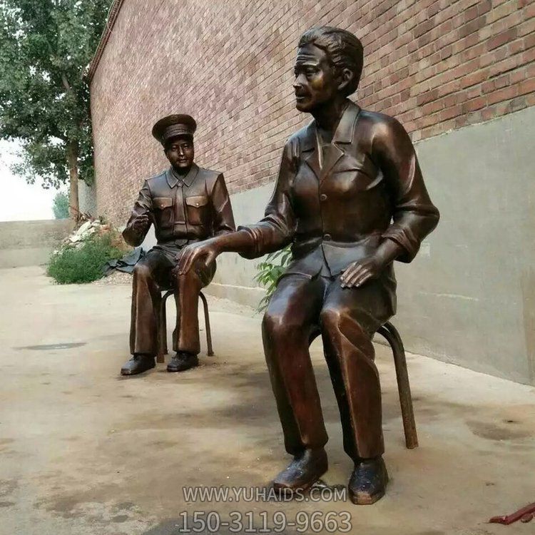 情景人物玻璃钢仿铜小品摆件博鱼网页版