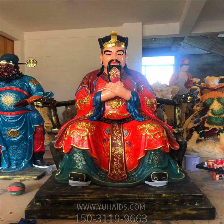 玻璃钢彩绘寺庙供奉神佛判官博鱼网页版