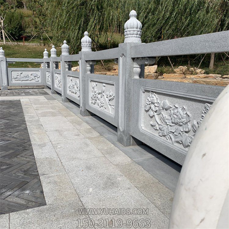 石雕栏杆，菊花纹石栏板博鱼网页版