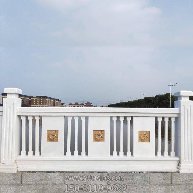 河道边装饰汉白玉欧式罗马柱防护栏杆博鱼网页版