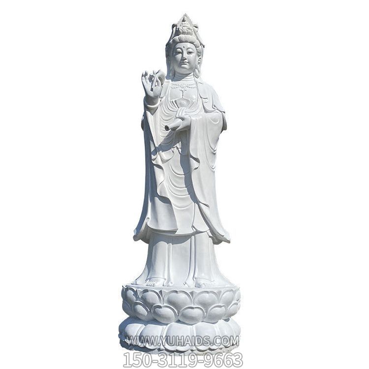 汉白玉天然石材雕刻滴水观音雕像景区摆件博鱼网页版