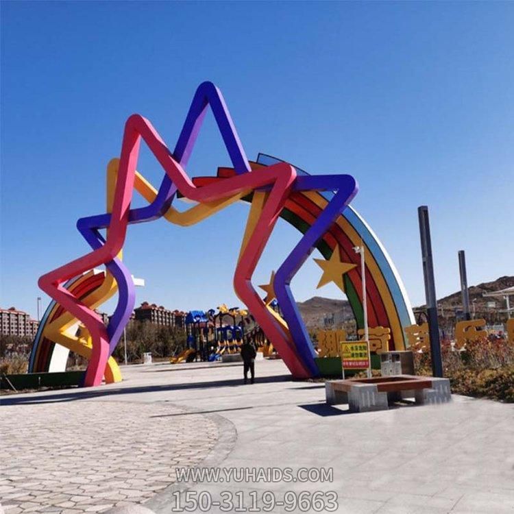 户外游乐场大型不锈钢抽象拱门博鱼网页版