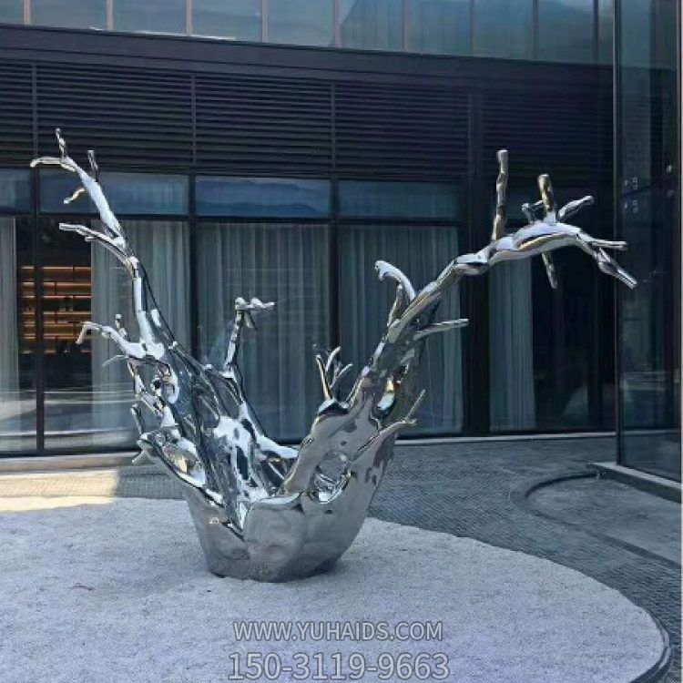 不锈钢镜面售楼部海浪浪花摆件博鱼网页版