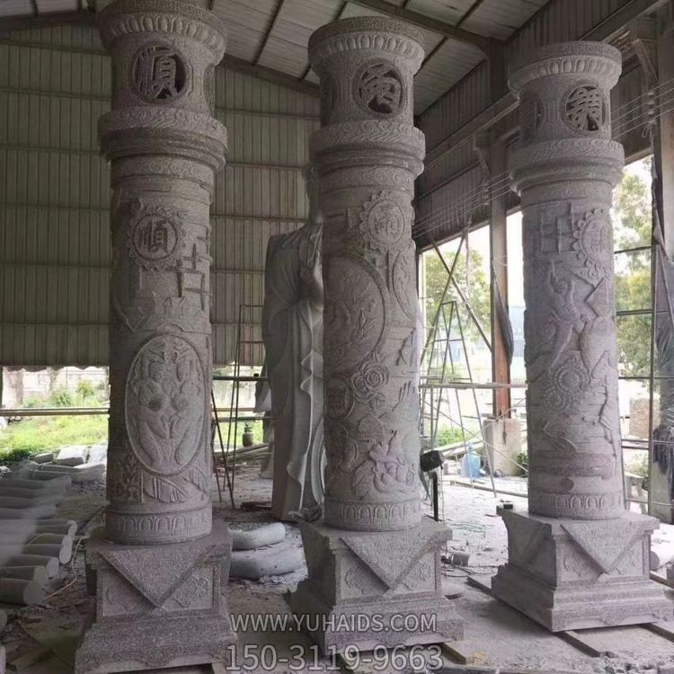 景区广场汉白玉青石盘龙柱文化柱摆件博鱼网页版