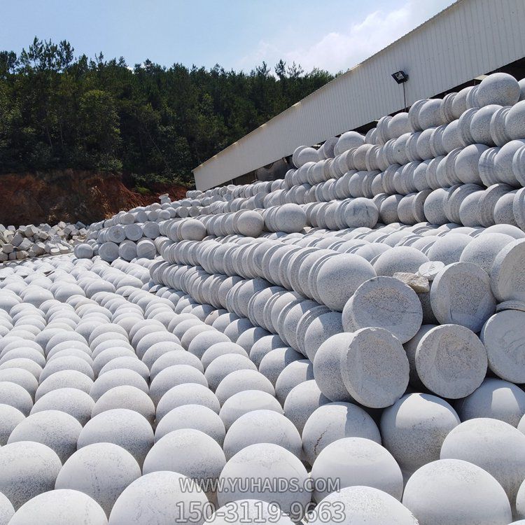 天然石材雕刻挡车石球超市门口摆件博鱼网页版