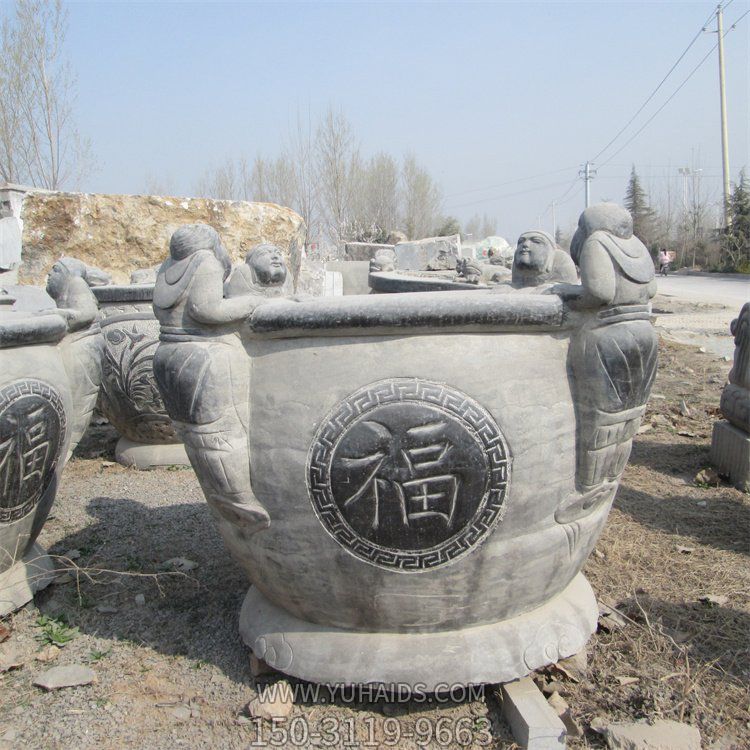 青石石雕户外园林仿古做旧鱼缸博鱼网页版