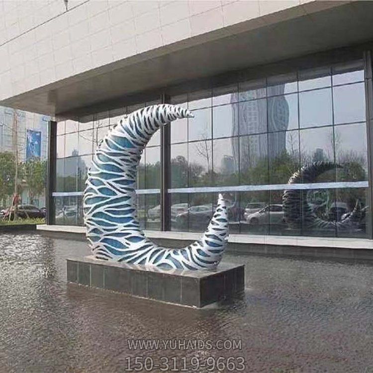 酒店户外水池喷泉装饰不锈钢创意月亮博鱼网页版