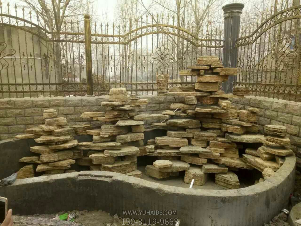 小区庭院设计假山喷泉景观博鱼网页版