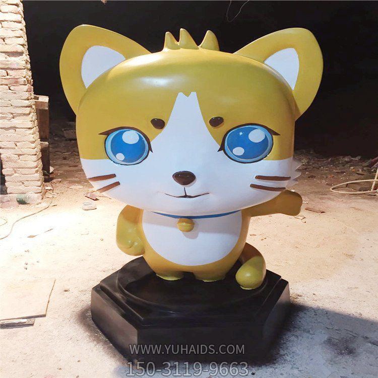 商场美陈装饰品玻璃钢卡通仿真猫博鱼网页版