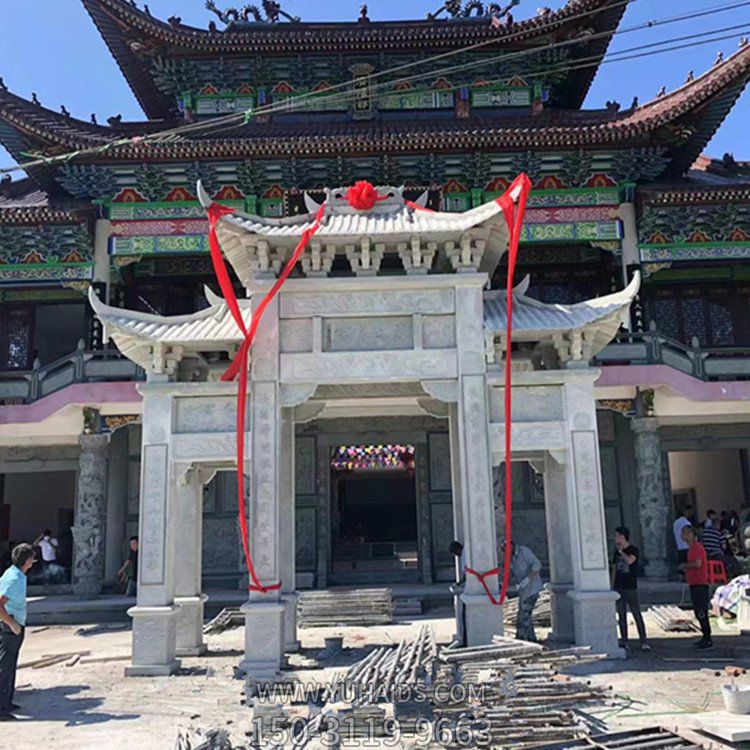 青石石雕户外大型牌坊倒水博鱼网页版