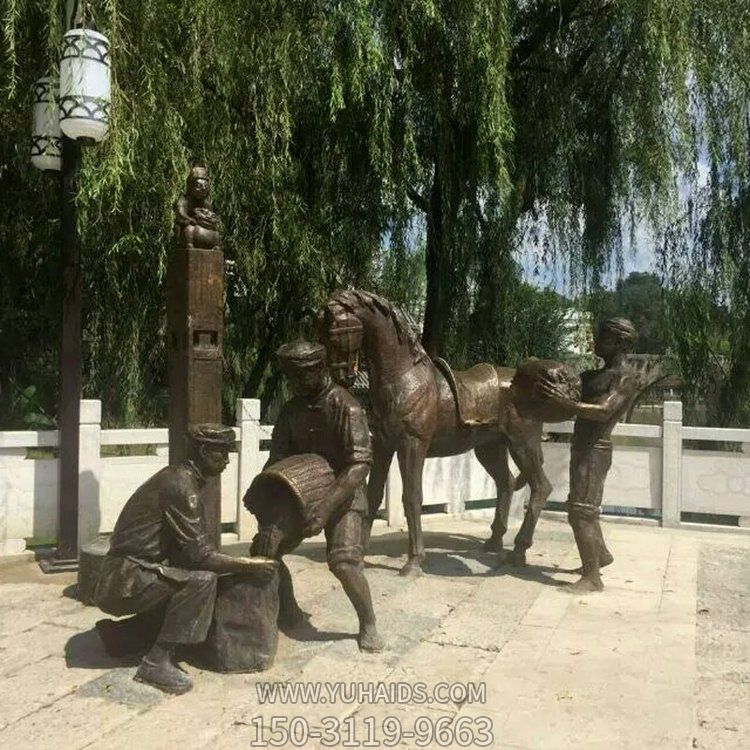 铜雕创意情景人物景观博鱼网页版