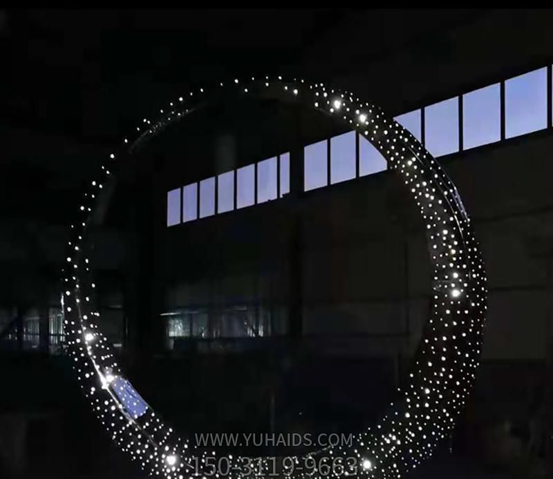 公园创意抽象夜晚发光照明镂空球博鱼网页版