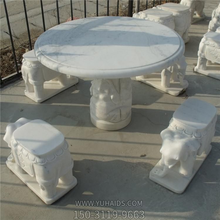 庭院仿古园林户外一套青石浮雕石桌椅博鱼网页版