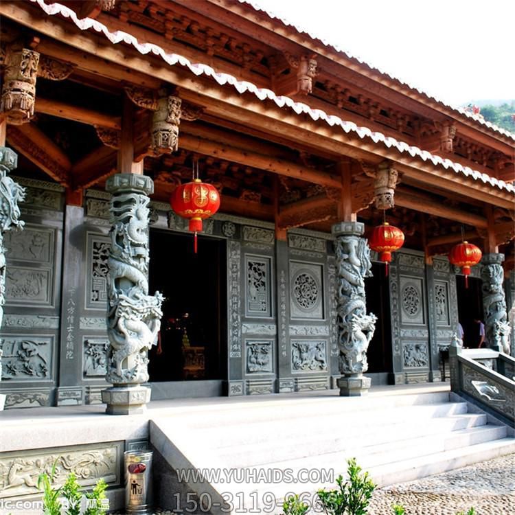 寺庙大型盘龙石柱摆件博鱼网页版